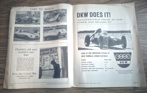 1960 RIVERSIDE INTERNATIONAL RACEWAY GRAND PRIX KATALOG - SHELBY GURNEY MOSS HILL - Bild 7 von 8