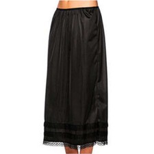 Women's Long Dress Half Slip Underskirt Solid Color French Style Classic Soft