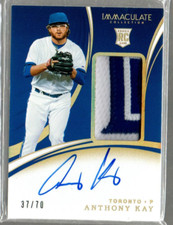 2020 Immaculate Rookie Patch Holo Gold #116 Anthony Kay Auto Jersey /70