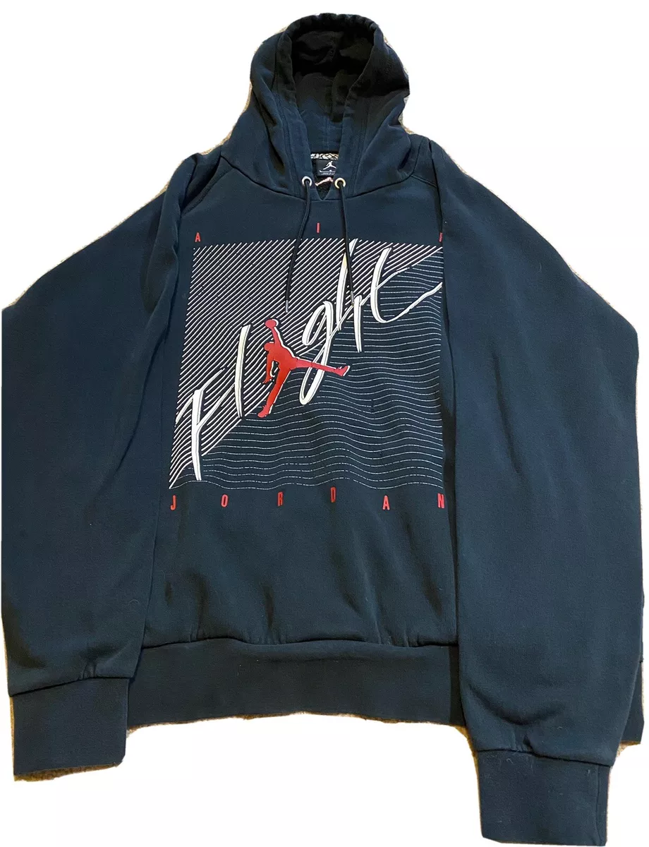 Nike Air Jordan Flight Pullover Hoodie Black Men’s Size Large Used