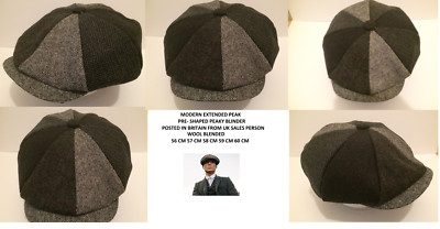 MULTI PATCH MODERNE FORM 8 STÜCK NEWSBOY CABBY EXTENDED PEAKY BLINDERS KAPPE