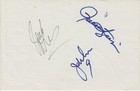 Jim McMahon Rollie Fingers Jack Wagner Autograph Sheet NFL MLB PSA/DNA LOA — photo 1