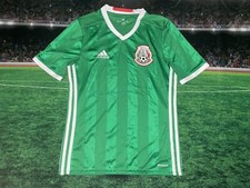 Mexico National Team Home Adidas Soccer Jersey 2016 YOUTH Sz Large 13/14 Used