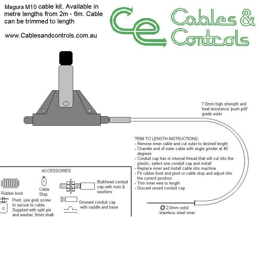 Heavy Duty Lever cable kit concrete truck PTO accelerator 6.0M eBay