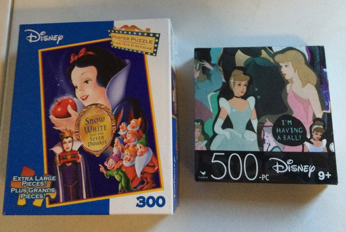 Disney Cinderella 500pc puzzle , Snow White 300pc poster puzzle