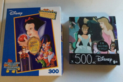 Disney Cinderella 500pc puzzle , Snow White 300pc poster puzzle