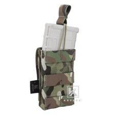 KRYDEX Single 5.56 Mag Pouch Modular Tactical Magazine Carrier MOLLE MC Camo
