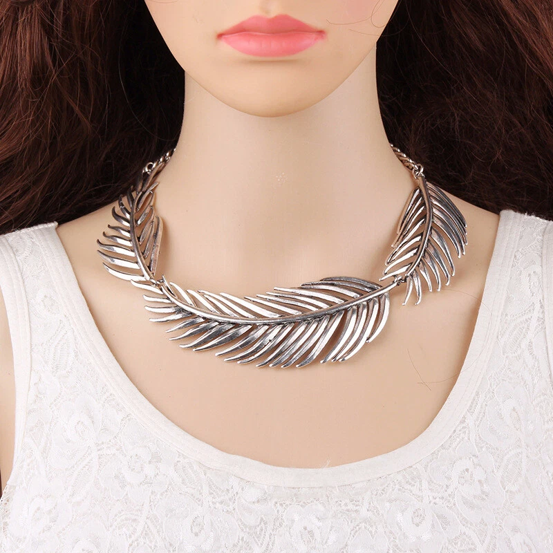 Simple Silver Feather Necklace eBay
