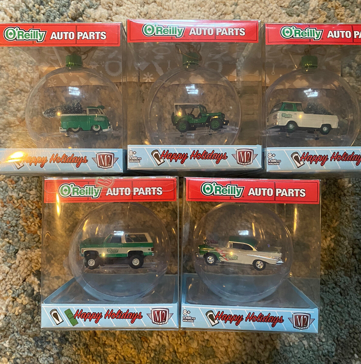 m2 machines o'reilly exclusive 2022 Christmas ornaments SET OF 5