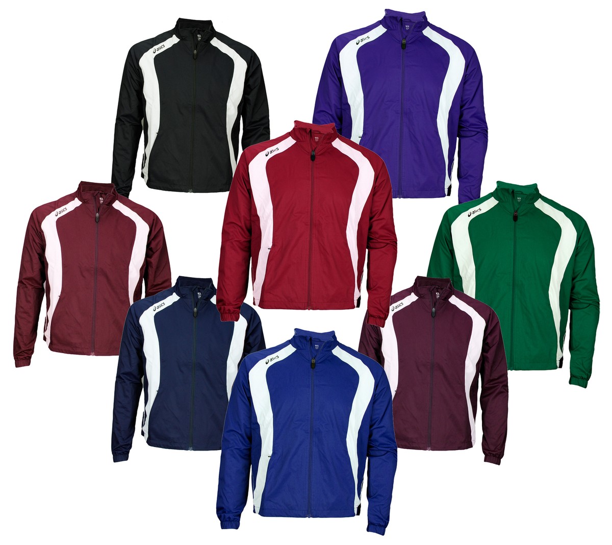 Asics Caldera Men's Athletic Windbreaker Warm Up Jacket, Several