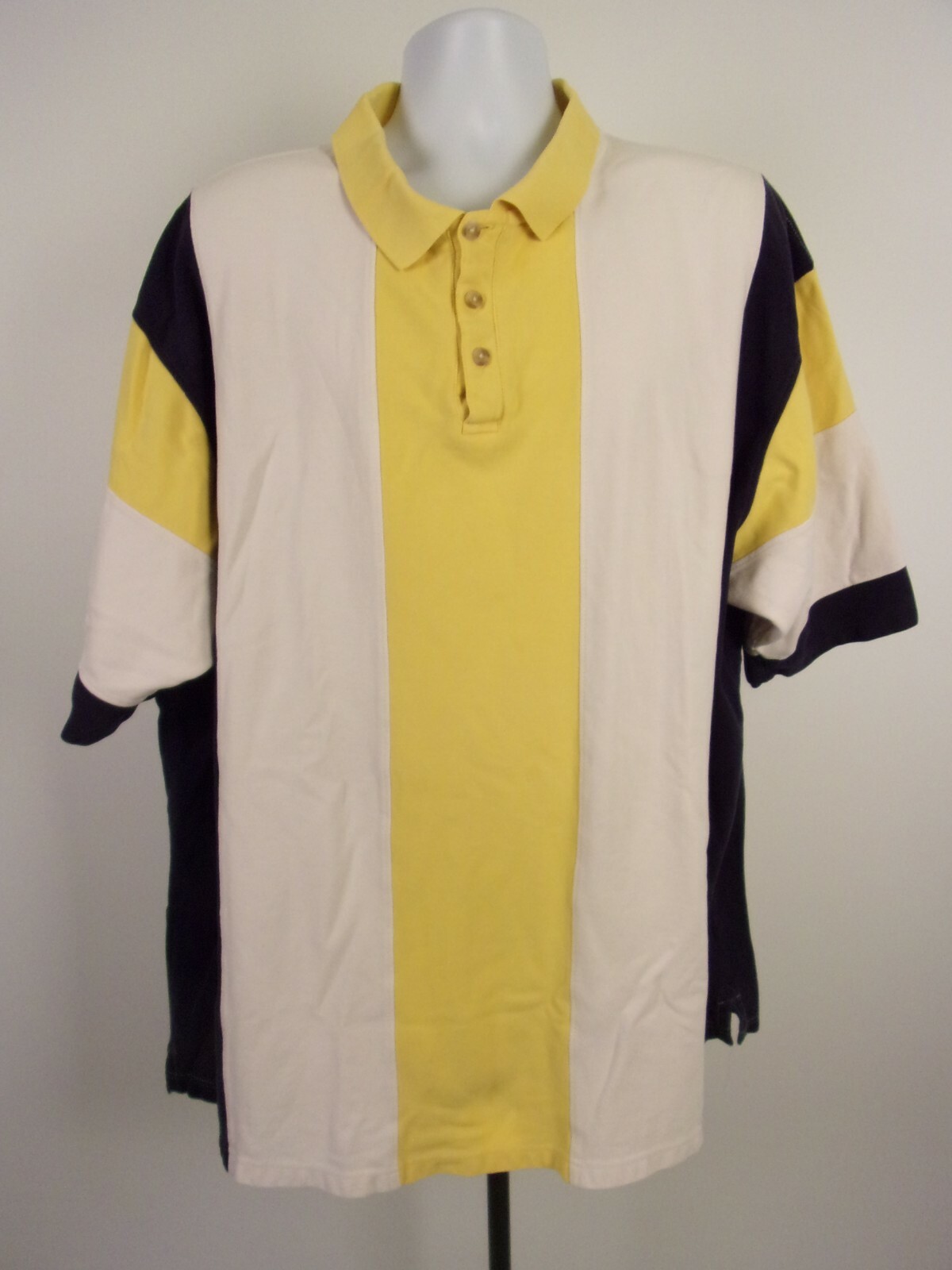 RedHead Polo Shirt Men's 4XL 100 Cotton Short Sleeve Yellow White Dark