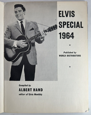 1964 Elvis Presley Special In Words & Pictures Hardcover 1st Ed