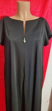 Vintage Unlabeled House Dress Black Free Size 