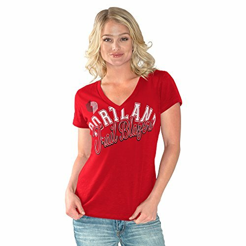 GIII For Her NBA Portland Trail Blazers Women's Home Field Slub V-Neck  Short