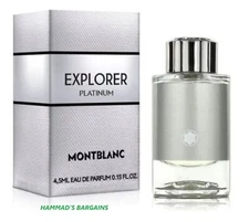 MONT BLANC EXPLORER PLATINUM EDP 0.15 OZ / 4.5 ML FOR MEN SPLASH MINI (NIB)