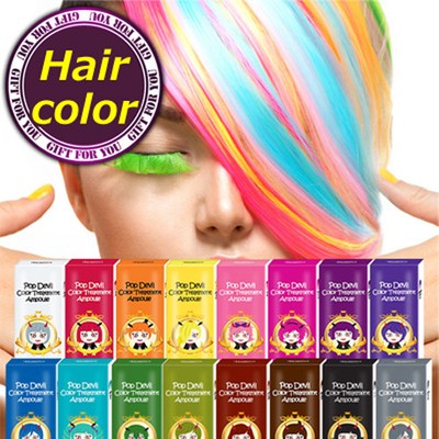Moeta Pop Devil Red Hair Color Dye Treatment Ampoules Zero Damage