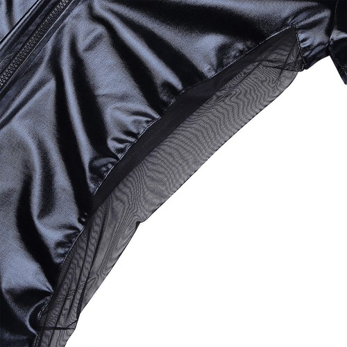 Sexy Men PVC Leather Catsuit Bodysuit One-Piece Leotard Jumpsuit Dance Clubwear - Picture 13 of 19