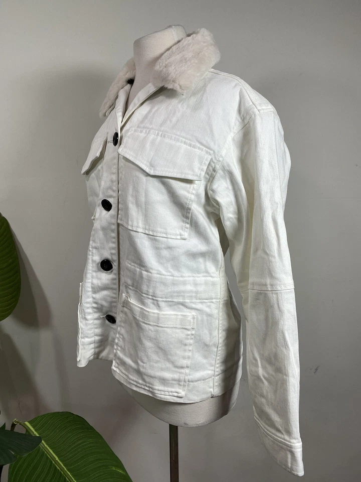 Chaqueta/abrigo para mujer La Vie Rebecca Taylor talla, color crema Foto 4 de 4