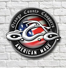 OCC 2FT GROSSES GARAGENSCHILD PLAKETTE MOTORRAD MOTORRAD OLDTIMER CHOPPER MANN H&Ouml;HLE