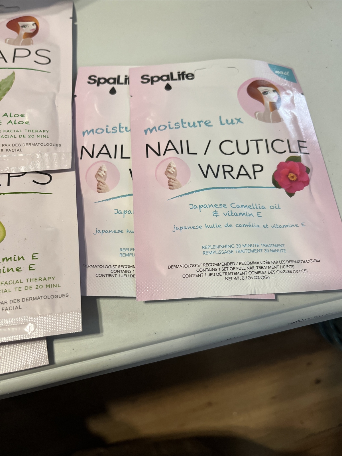 SpaLife 2 Foot Sockies 2 Hand Gloves 2 Nail Cuticle Wrap 4 Face Wraps