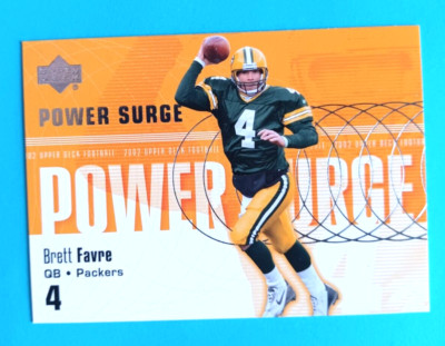 2002 UPPER DECK BRETT FAVRE #PS-5 POWER SURGE INSERT GREEN BAY PACKERS