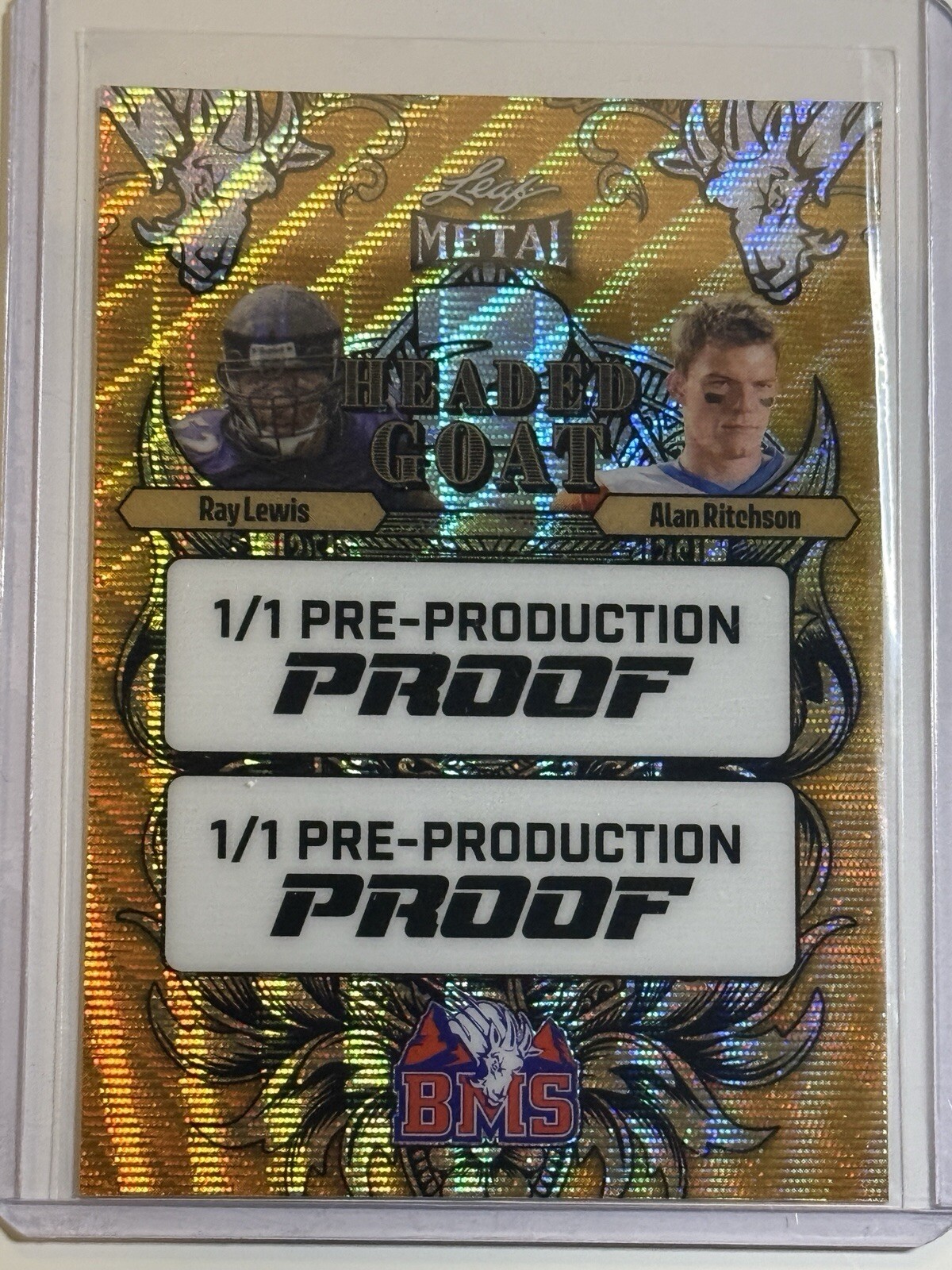 2024 Leaf Metal Blue Mountain St Ray Lewis Alan Ritchson Refractor Proof #d 1/1