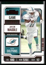 2023 Panini Contenders Game Ticket Red - Jaylen Waddle - Dolphins!