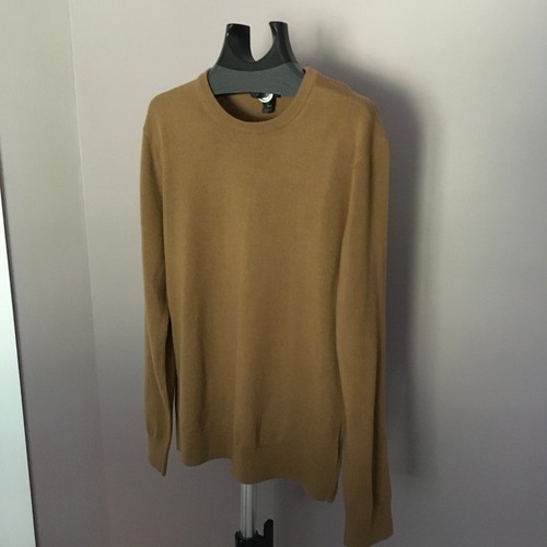 NWT Club Monaco Men's 100% Wool Lightweight Crew Chandails Pullover Camel Size M - Picture 3 of 9