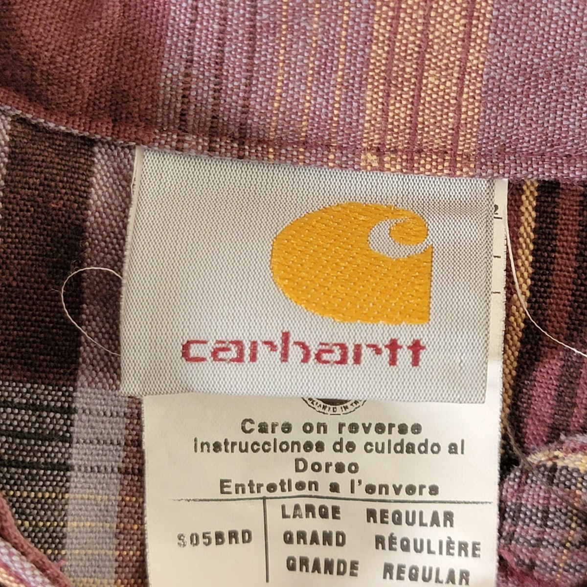 Vintage 90s Carhartt Thick Cotton Flannel Shirt Plaid USA Vintage 90s Carhartt Thick Cotton Flannel Shirt Plaid USA