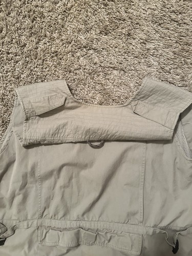 Exofficio Vest Adult Med Cargo Utility Safari Fishing Hiking Gorpcore Khaki Tan - Picture 9 of 10