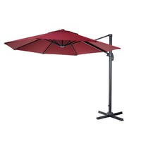 Gastronomie-Luxus-Ampelschirm Mcw Alu Ø4M Bordeaux Ohne StäNder Drehbar