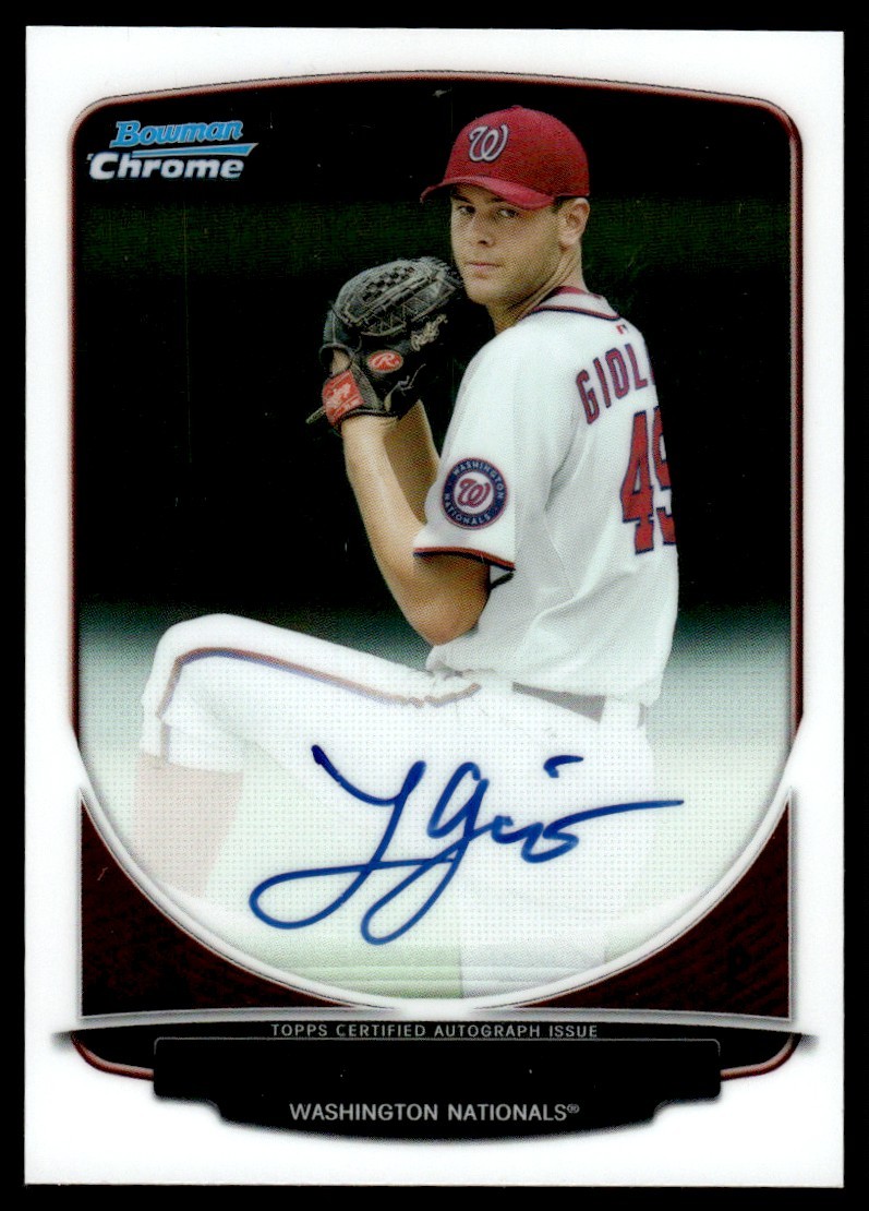2013 Bowman Chrome Prospect Autographs Lucas Giolito Auto Washington Nationals