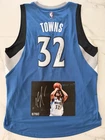Karl-Anthony Towns Minnesota Timberwolves Autographed Jersey Photo NBA JSA COA