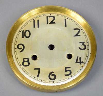 Kleines altes Uhren Zifferblatt f Regulator Wanduhr Uhrwerk