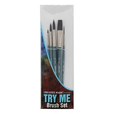 Artist Paint Brush Set - Mimik Synthethic Squirrel Short Handle Paint Brushes...