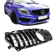 Kühlergrill schwarz glanz passt an Mercedes W117 CLA 13-16 Sport-Panamericana GT