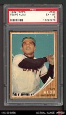 1962 Topps #133 Felipe Alou Green Tint Giants RARE VARIATION PSA 6 - EX/MT
