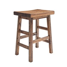 26" Durango Industrial Wood Counter Height Barstool Dark Brown -