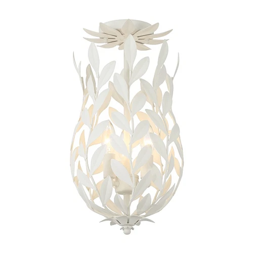 Crystorama Broche 3 Light Semi Flush Mount, Matte White - 563-MT-CEILING - Picture 1 of 1