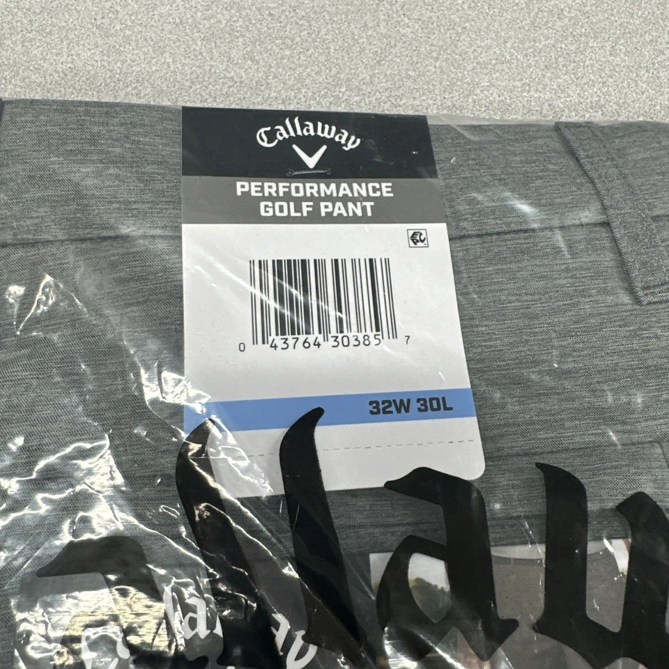 Pantalones de golf Callaway Opti-Dri elásticos negros claros HTR para hombre rendimiento 32x30 nuevos con etiquetas Foto 2 de 4