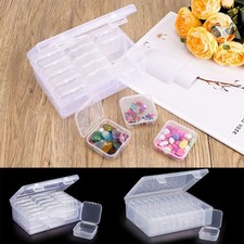Bead Organizer Box 15pcs/30Pcs Small Clear Plastic Bead Storage Containers