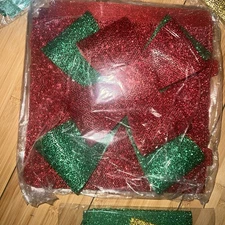 Set of 4 Lighted Sparkling Green, Red  Bows Gift Boxes Christmas Decorations