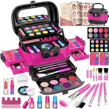 kids makeup kit for girl - little girls real make up set washable makeup toy