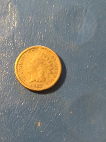 1863 Indian Penny Fine Part Liberty