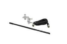 Mirror Mount Fiberglass CB Antenna Kit in Black, 3 Ft.