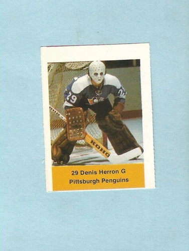 1974-75 Acme Loblaws Hockey Denis Herron Rookie Goalie Pittsburgh Penguins