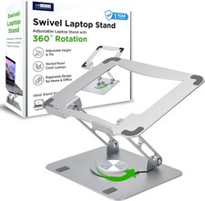 Uncaged Ergonomics Swivel Laptop Stand for Desk, Adjustable Computer iPad Stand