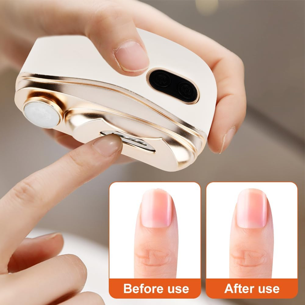 Electric Nail Clipper, 2 in 1 Automatic Nail Trimmer & Polisher, USB Rechargeabl