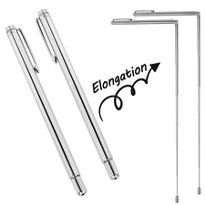 OIIKI 2PCS Dowsing Rods, Retractable divining rods, Portable Pen Shape Silver 