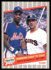 Homeruns Coast to Coast (Darryl Strawberry / Will Clark) 1989 Fleer #632
